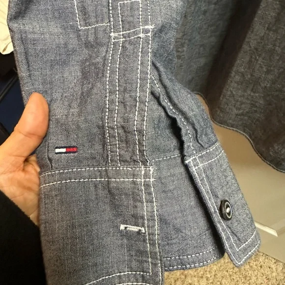 Tommy Hilfiger Men's Blue Button-Up Shirt size XL/ NWOT A101 - Picture 4 of 4